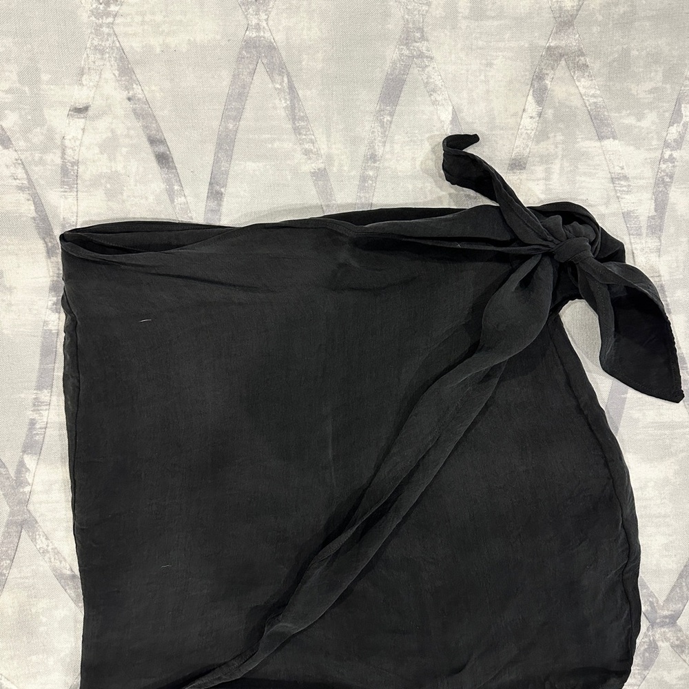Abercrombie & Fitch Black Wrap Skirt with Back Zipper